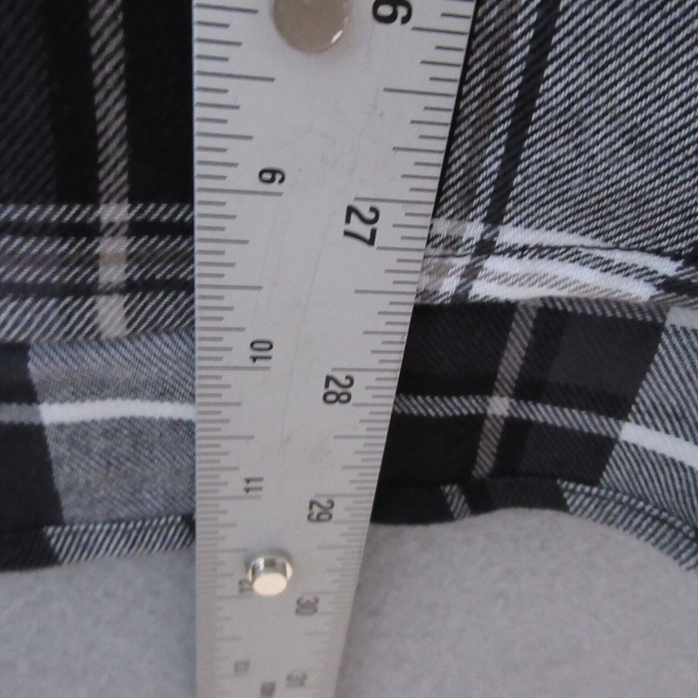 Eddie Bauer Top Tunic Women Medium Black Gray Hillside Plaid Flannel Outdoor NWT - Picture 8 of 12